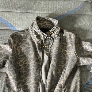 Leopard Print Jacket with Gold Accents